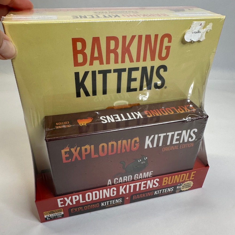 Exploding Kittens Bundle Original Ed Card Game Barking Kittens Expansion NEW
